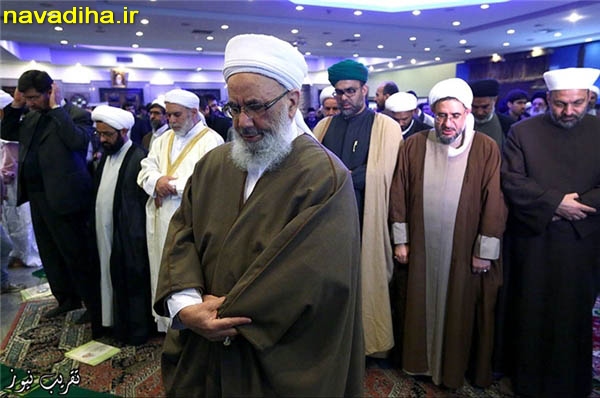 جنجال دروغین برسر نماز علمای سنی و شیعه در کنفرانس وحدت اسلامی + عکس